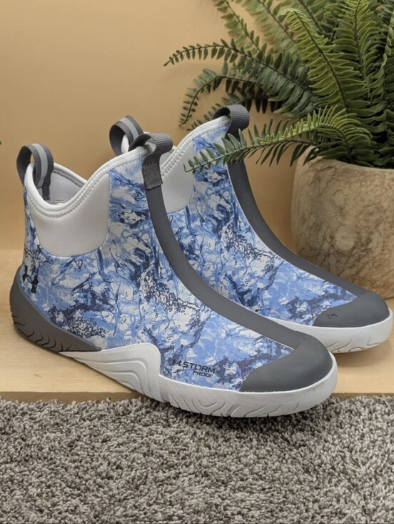 Under Armour Other - Under Armour Shoreman Blue Waterproof Mens Size 9 Fishing Boots Hiking Outdoors